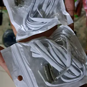 BISA COD 6411 Tali Sepatu Elastis Magnet (1 pasang) / Sholace With Push Button Buckle