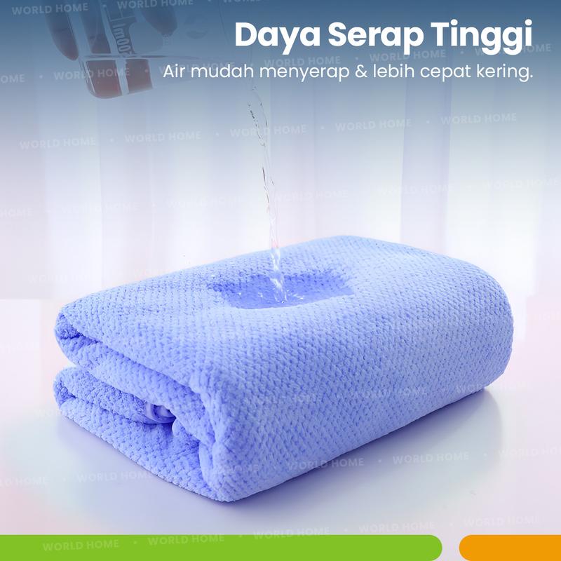 Product Introduction of WORLDHOME - Handuk Kimono Microfiber Daya Serap Tinggi Praktis Dengan 3 Pilihan Warna 15