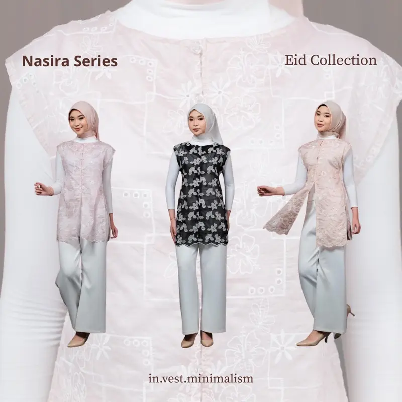 In Vest - Nasira Series Raya Ied Collection dengan Desain Elegan dan Warna Soft untuk Tampilan Mewah