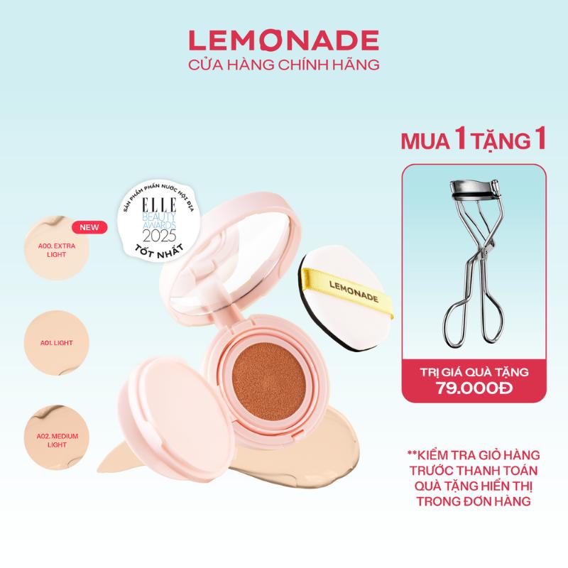 [MUA 1 TẶNG 1] MUA 01 Phấn nước siêu kiềm dầu Supermatte Cushion 15g TẶNG 01 Kẹp mi cong lâu Lemonade Curler 22g