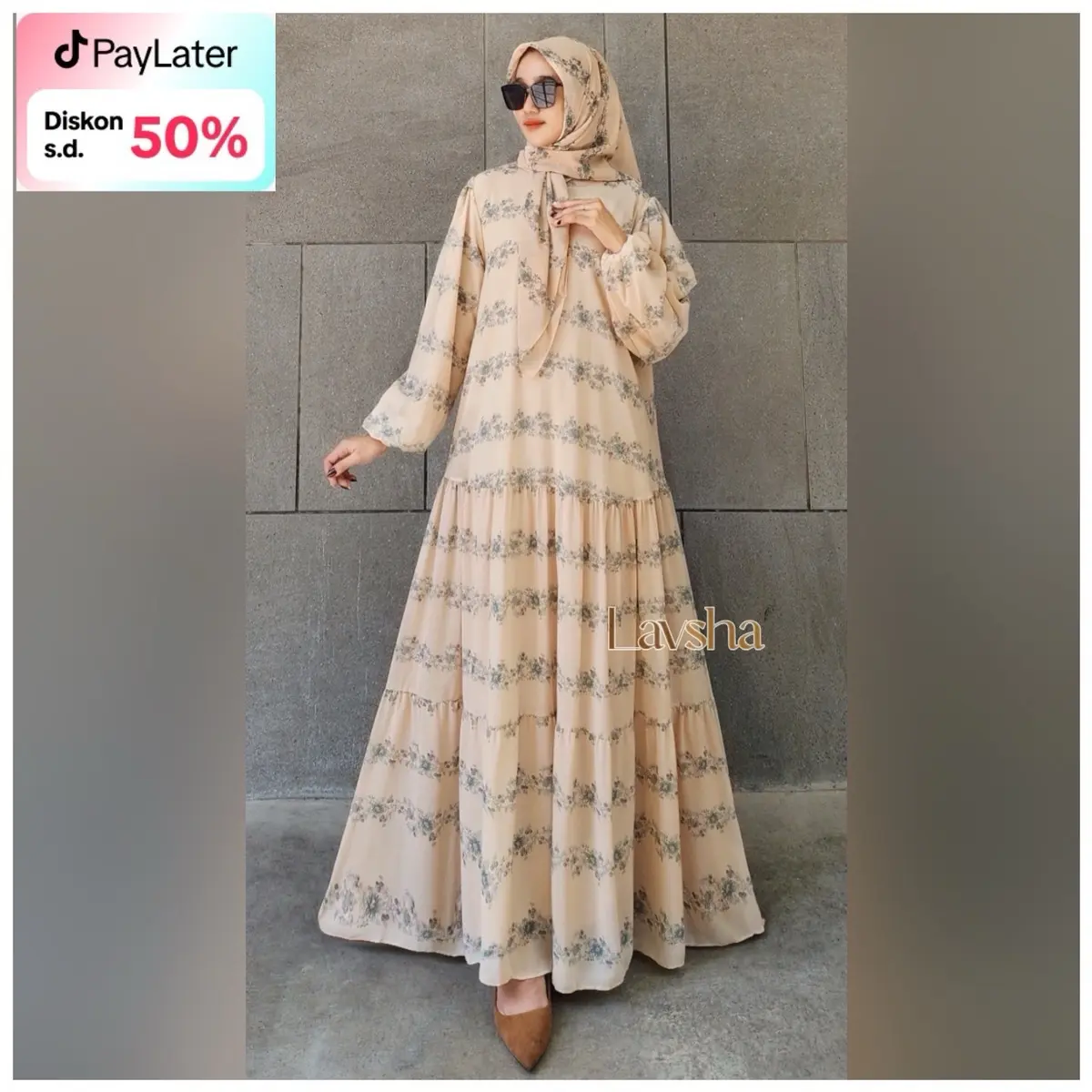 Gamila Set Hijab Vol.2 Gamis Set Hijab Wanita Muslim Simple