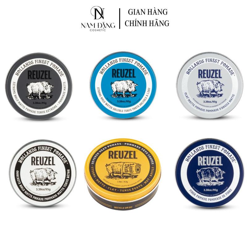 (HÀNG MỚI-DATE DÀI) Sáp Vuốt Tóc Nam Reuzel Pomade 95g/35g Tạo Kiểu Chuẩn Barber