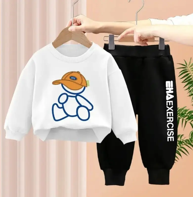 Setelan Sweater Celana Joger Anak Motif Lucu Bahan Premium Usia 1 2 3 4 5 6 Tahun 4