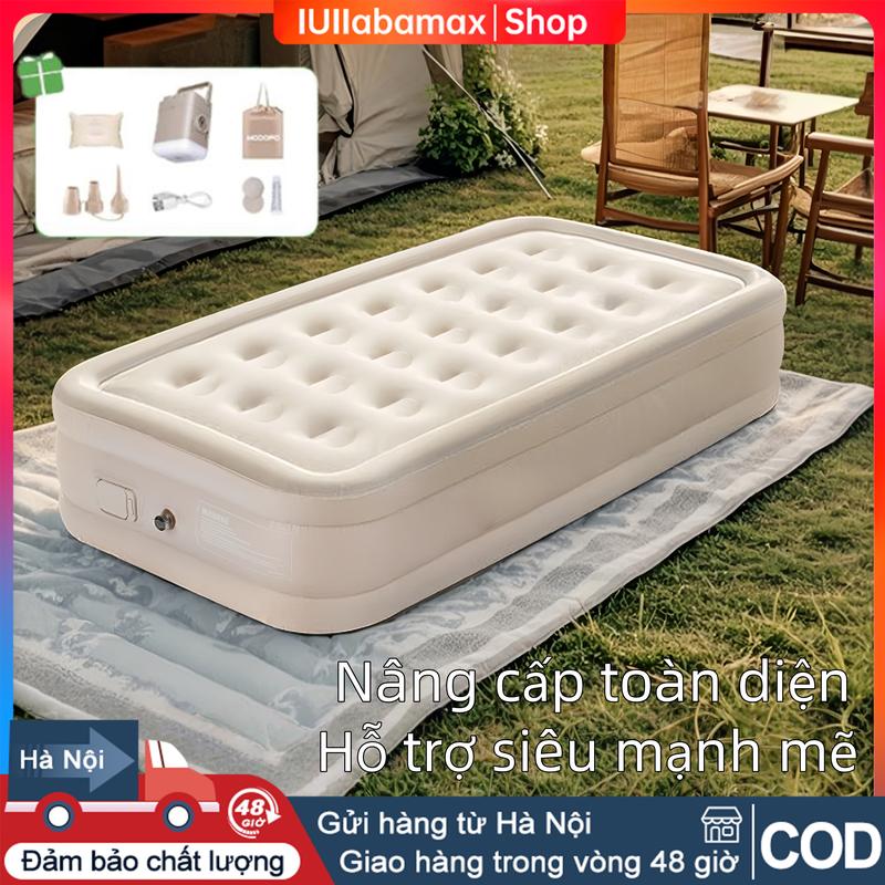 Đệm Hơi Cao Cấp Cỡ Lớn - Đôi Đơn - Tặng Máy Bơm Tự Động | Dã Ngoại Du Lịch Gia Đình