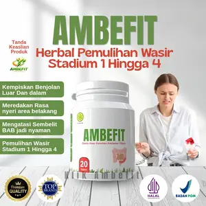 Ambefit Herbal 20 Kapsul Suplemen Wasir Ampuh Mengempiskan Benjolan Dan Mengatasi Sembelit Susah Bab