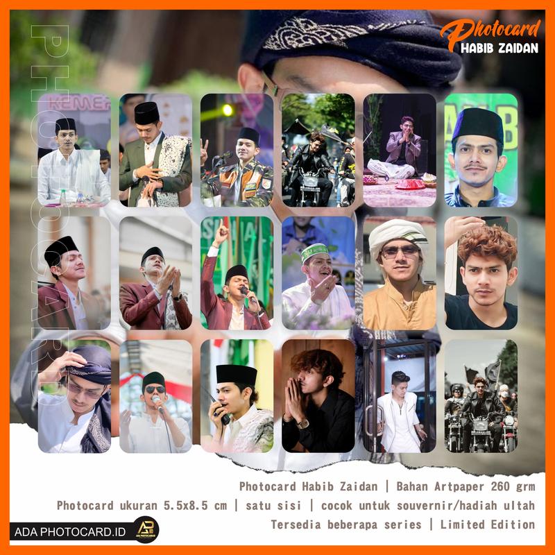 Photocard Habib Zaidan Isi 50 Pcs Bonus Stiker dan Inner Slevee Bisa COD Langsung Kirim 1