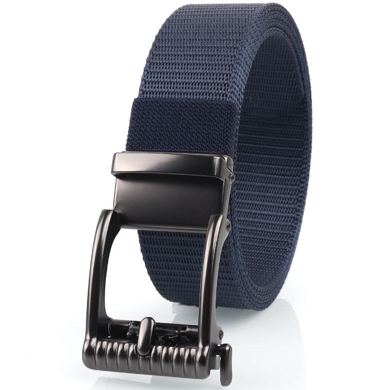 Product Introduction of Canvas belt men&#39;s automatic buckle belt alloy buckle head casual versatile Korean style student belt for young and middle-aged people 3