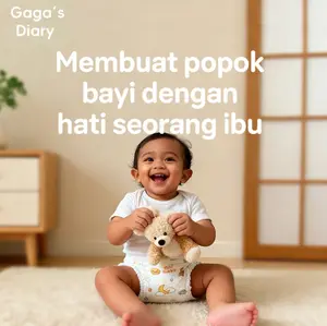 [2 BALL]Gaga's Diary murah popok bayi newborn baru lahir promo hari ini 1 lusin  diapers pants 0-6-12 bulan lembut M-XXL Ringan Sirkulasi Udara Baik