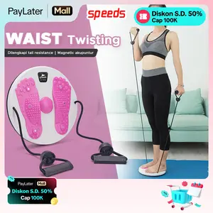 SPEEDS Waist Twisting Magnetic Trimmer Portabel Olahraga Fitness Putar Abu 041-4
