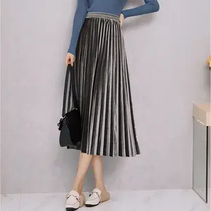 ROK PLISKET BLUDRU 7/8 VELVET PREMIUM ADEM NYAMAN Bahan Bludru Tebal & Mengkilap Panjang 75 cm Lingkar Pinggang 60 cm Elastis Cocok untuk Kerja & Acara Spesial