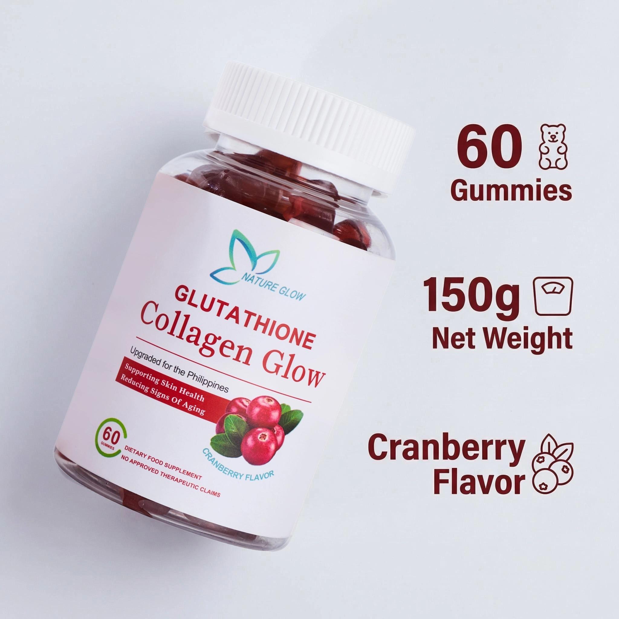 OfficialFDA ApprovedNature Glow 60PC glutathione collagen gummies cranberry flavor - TikTok Shop Philippines OfficialFDA ApprovedNature Glow 60PC glutathione collagen gummies cranberry flavor - TikTok Shop Philippines