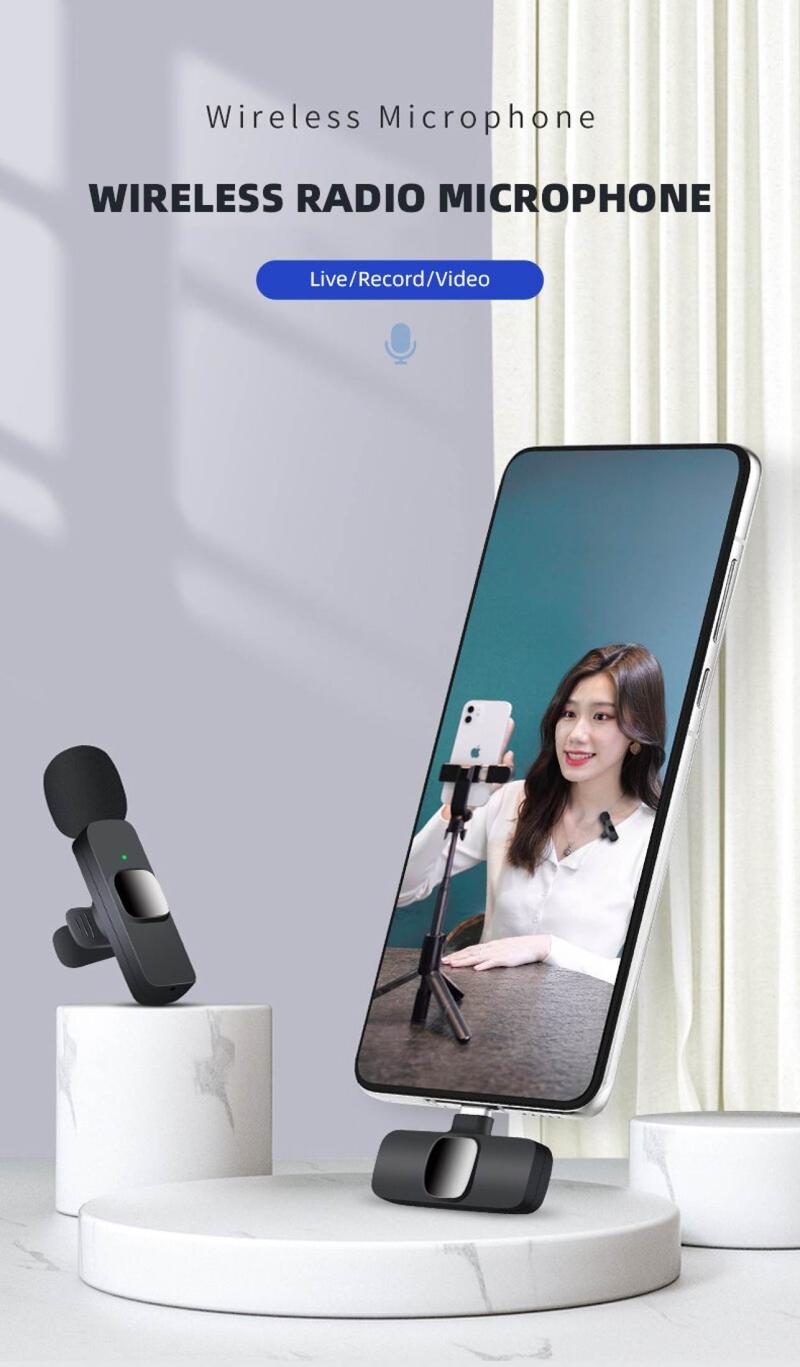 Product Introduction of Wireless Collar Clip  Outdoor Mobile Phone Live Broadcast Equipment Video Recording Radio Noise Reduction  Audio Smartphone  wireless microphone boy a wireless mic 0