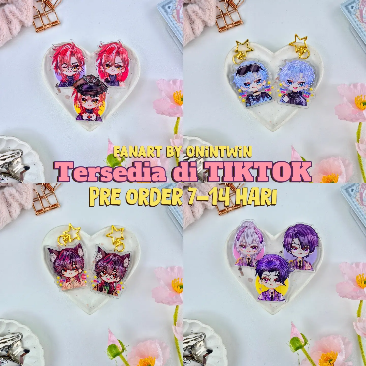 Keychain VTUBER Indonesia Sol4ce new version 2.0 by onintwin / Popsocket / Sol4ce /harris caine / gin gehenna /souta/ mikazuki arion / AKA Virtual