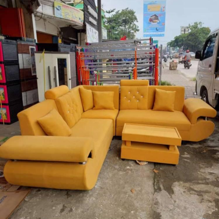 Sofa L Minimalis / Sofa Ruang Tamu (Free Ongkir Serang Banten) 7