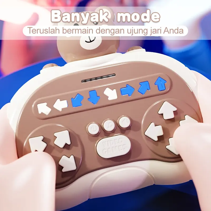 Pop It Push Bubble Game Mainan Anak-anak Mesin Permainan Genggam Tari Jari Elektronik Mainan Fidget Latihan Sensorik Tangan-Mata Hadiah 1