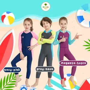 BROCCOLI BABY - SWIMSUIT BOY AND GIRL BAJU RENANG DIVING SELAM ANAK 2-10 TAHUN MANTA PLAIN
