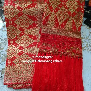 Songket Palembang rakam premium bordir