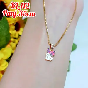 Kalung anak perempuan liontin motif kartun perhiasan anti alergi/KL-339