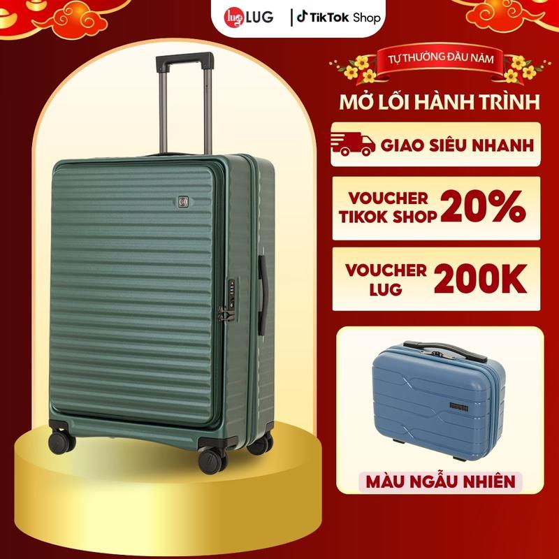 VALI DOANH NHÂN Vali Kéo Du Lịch Lug MF001 Size 29 Thương Hiệu Lusetti Nhựa PC Chịu Lực Va Đập Tốt Khóa TSA Chuẩn An Ninh Hoa Kỳ vali