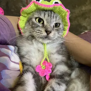 TULUNGAGUNG Topi Kucing Rajut Motif Handmade   Termurah dan Unik crochet lucu  cat