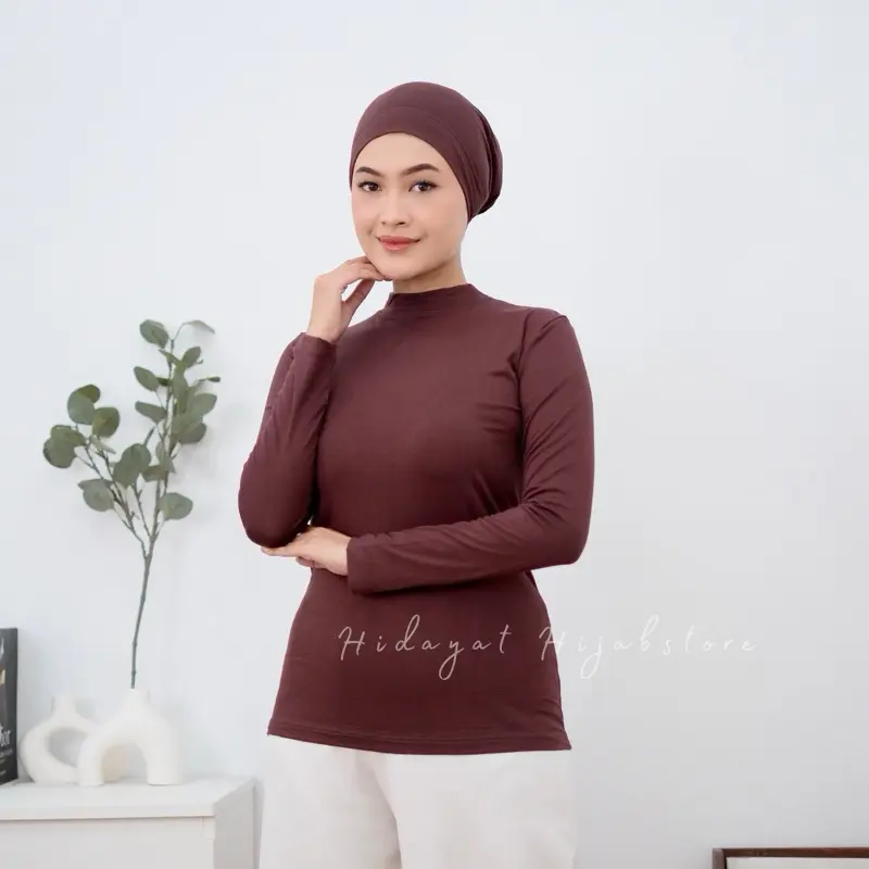 Manset Premium Basic Turtle KATALOG 2/Manset Kaos Adem Panjang Nyaman Muslim Baju Rayon Dalaman Wanita  Atasan Hitam 2
