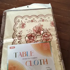 Taplak Meja PVC Metalic Uk. 90x150cm Premium Motif Bunga Taplak Meja Makan Imlek Warna Merah Alas Meja Ruang Tamu Perlak Anti Air Dan Noda A-A