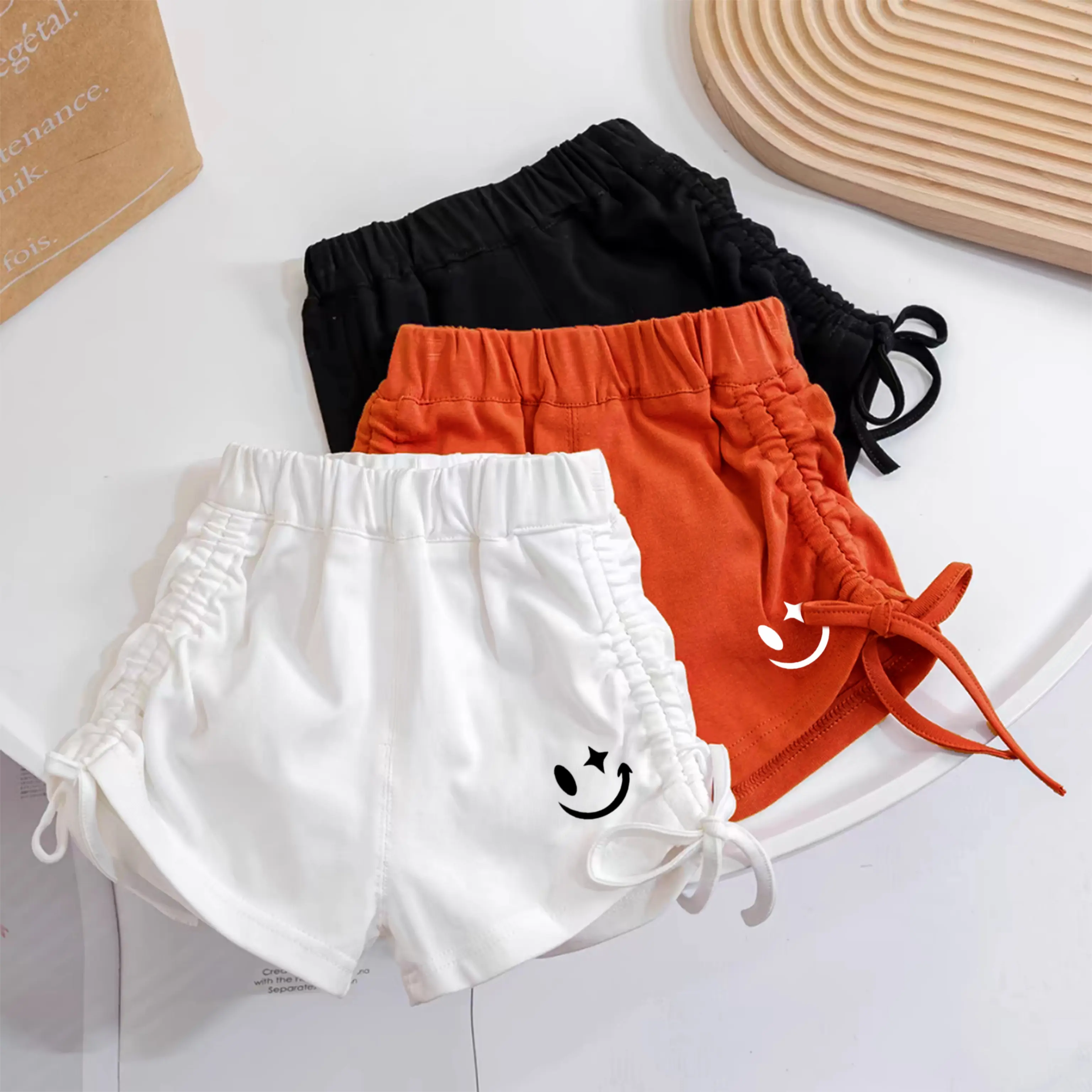 Shortpants Anak-Anak / Celana pendek Katun anak perempuan / cewe Motif Tali Serut usia untuk 1-12 tahun