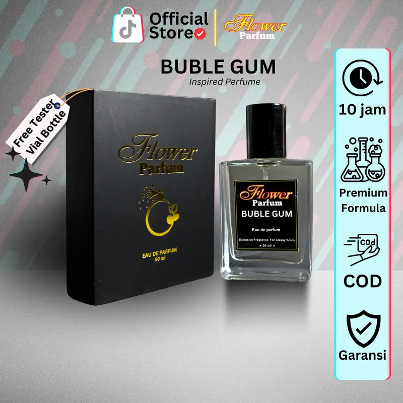 PARFUM Unisex tahan lama - Aroma BUBLE GUM inspired perfume 24 jam by Flower Parfum