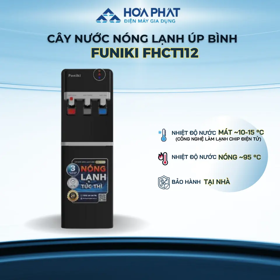 Cây nước nóng lạnh úp bình Funiki FHCT112 - Bảo hành chính hãng 28 tháng