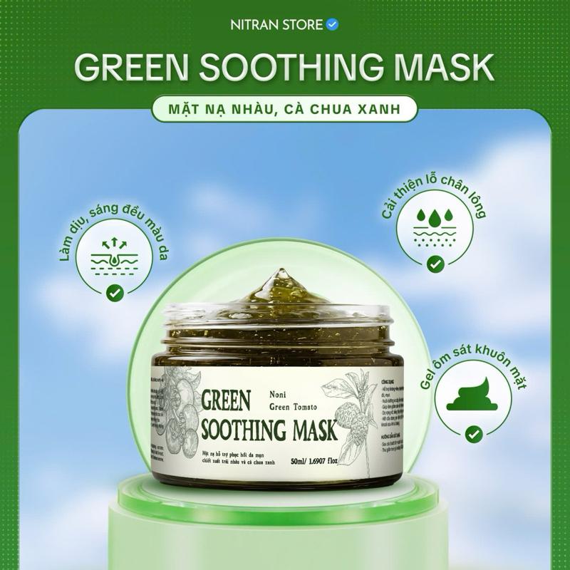 MẶT NẠ THẠCH DÀNH CHO DA DẦU MỤN 50ML - CHIẾT XUẤT TỪ TRÁI NHÀU VÀ CÀ CHUA XANH - TẶNG CỌ QUẸT MẶT NẠ & BÔNG NỞ RỬA MẶT BỌT BIỂN COSMETICS Skincare Dưỡng Ẩm Da Kem Face Làm Đẹp Da Chăm Da Đón Tết