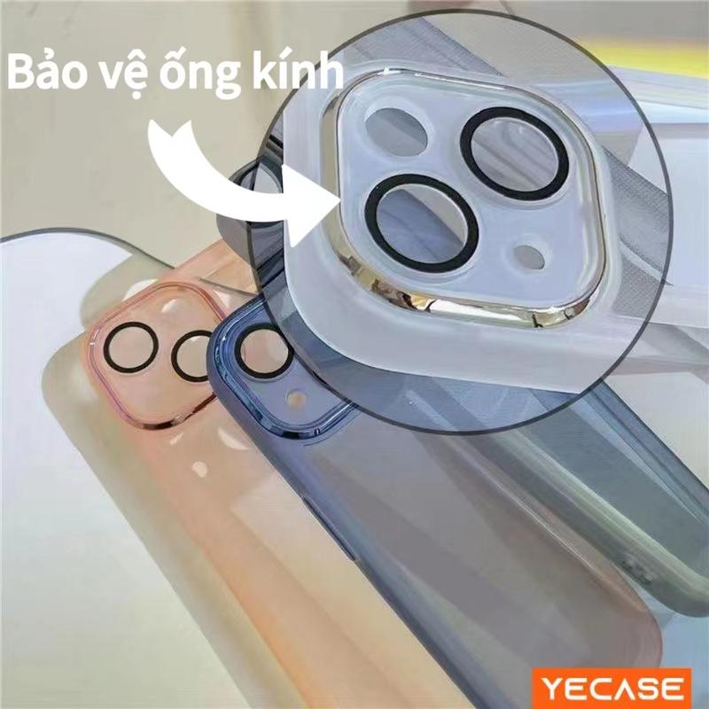 【Có bảo vệ ống kính Vỏ silicone chống trượt có bảo vệ ống kính cho IPhone 16 12 11 14 13 Pro Max, nắp lưng màu đen Xanh da trời tím cho Ip 15, bảo vệ máy ảnh, vỏ điện thoại màu hồng cho IPhone XS MAX XR X, vỏ điện thoại chống sốc chống rơi TPU Ốp Case