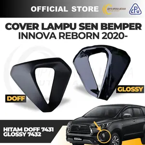 CPU Cover Lampu Sen Bemper Innova Reborn 2020  Up Garnish Sein Hitam Doff Glossy 7431 7432