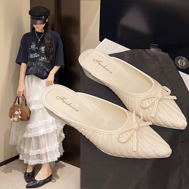 Sục nữ thiết kế nơ xinh xắn chiều cao 5cm phù hợp đi chơi đi làm Lù Store