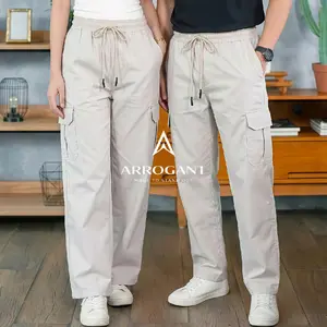 ARROGANT - Cargo Long Pants UNISEX Cotton Twill Celana Panjang Stretch