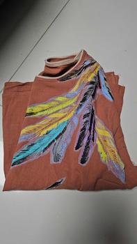 Product Review of Cotton and linen top retro art floral print summer New loose round neck breathable versatile thin short sleeve t-shirt from J**4 0