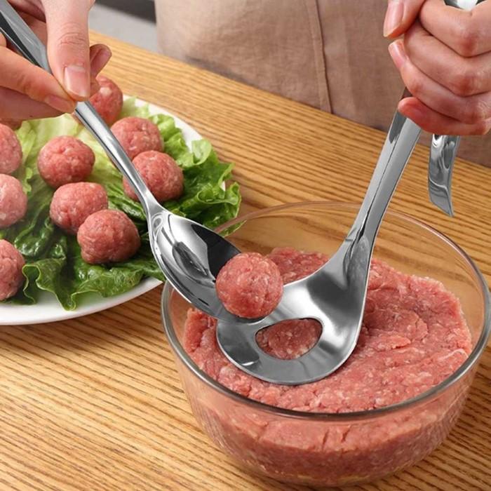 Cetakan Bakso Alat Pembuat Bakso Sendok Bakso Anti Lengket Bahan Prem…