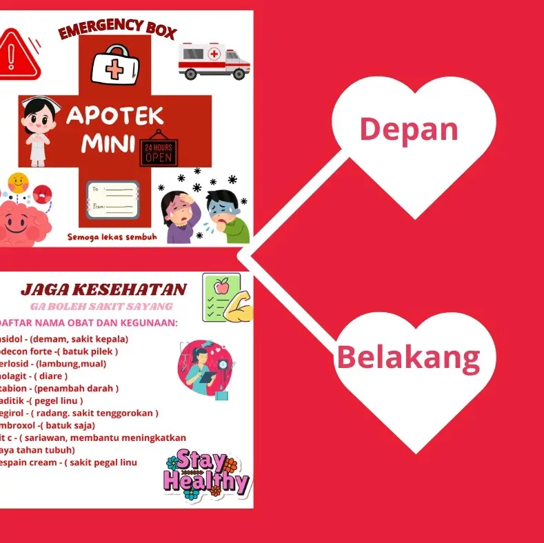 Riques Desain Apotek Mini Box Dan Sticker Saja