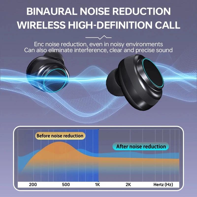 Wireless Bluetooth Headset with Charging Case - LED Digital Display - Sport Stereo Earbuds - In-Ear Headset 2
