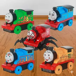 Mainan kereta api bisa jalan musik lampu suara