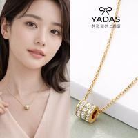 Gambar YADAS KOREA Kalung Titanium 18K Gold Plated - Liontin Ring Zircon Anti Karat Elegan & Modern untuk Wanita - 8833 Gold dari YADAS KOREA Kab. Tangerang 1 Tokopedia