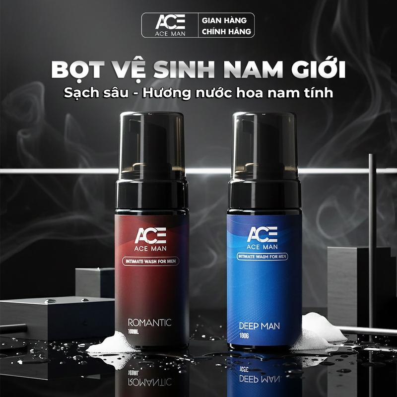  Bọt vệ sinh nam giới ACEMAN 100ml chai hương nước hoa The Bad Boy Strongman Romantic thành phần từ thiên nhiên lành tính 