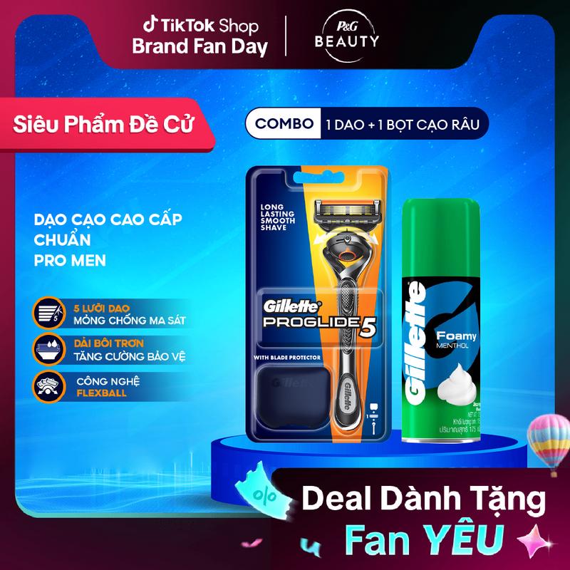 [Mua 1 tặng 1] Dao Cạo Nam GILLETTE Tặng Bọt Cạo Râu GILLETTE Chai 175G (hương ngẫu nhiên)