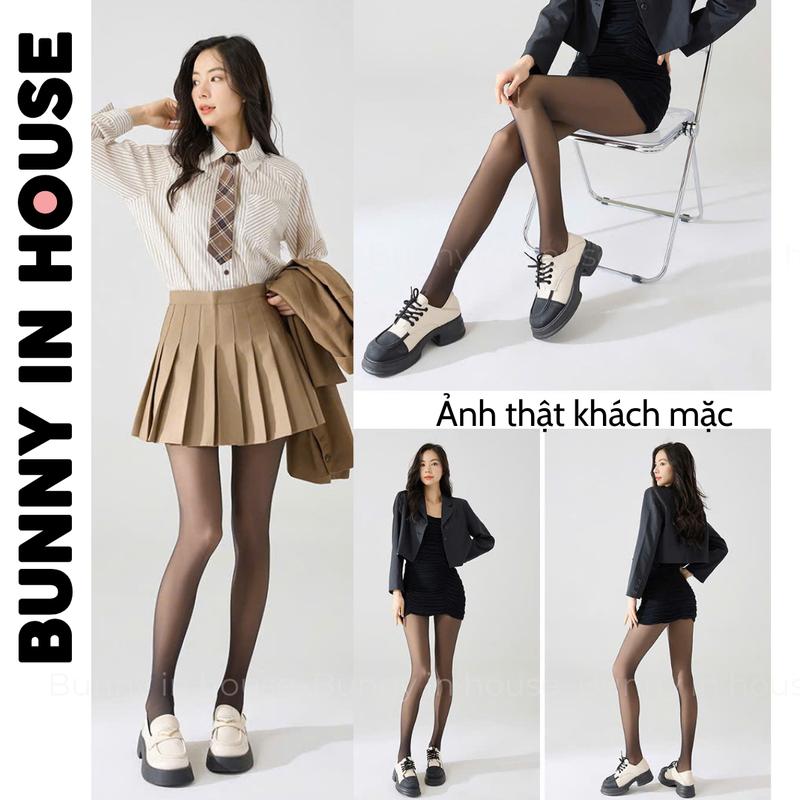 Quần tất 1 lớp lót nỉ chống rách BUNNY IN HOUSE T05 Màu Đen Nâu Tây (45-62kg, M5-M7, Mặc>10*C) che khuyết điểm tốt không Lộ Viền Đùi, Chống Xước - Hiệu ứng 4D thật chân | BigBuy360 - bigbuy360.vn