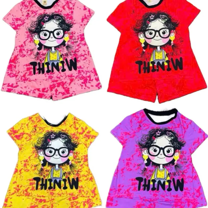 Bộ thun lạnh cô gái tóc xù size từ 15-35kg 0