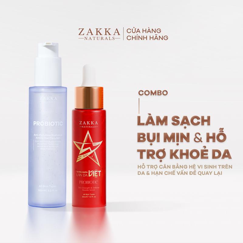 Combo Gel Rửa Mặt Probiotic 150ml Giúp Làm Sạch Bụi Mịn Và Tinh Chất Probiotic 30ml Hỗ Trợ Lợi Khuẩn Giúp Khỏe Da