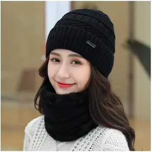 Topi Kupluk dan Syal Set Winter Musim Dingin Winter unisex