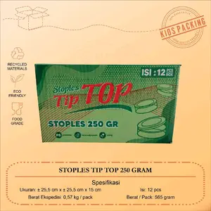 Stoples 250gr Isi 12pcs / Toples Nastar / Toples Kue Kering / Toples Mika Bulat 250gr 1 Lusin Ramah Lingkungan Penyimpanan