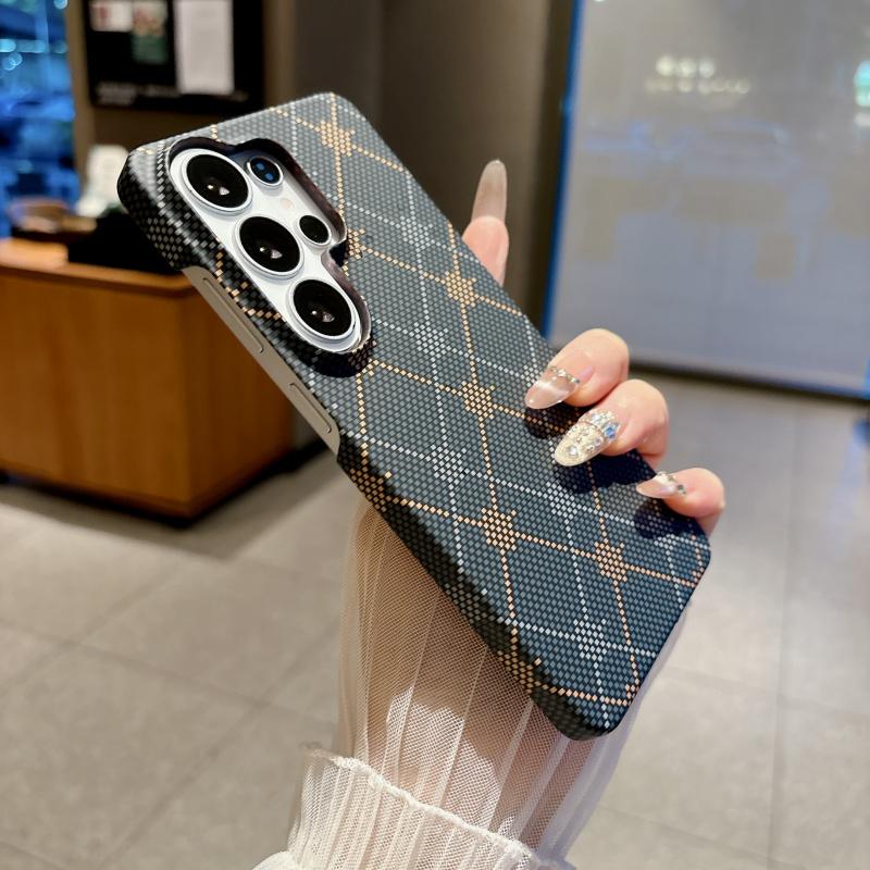 New Kevlar carbon fiber magnetic case for Samsung S25ULTRA, compatible with S22ULTRA S23ULTRA S24ULTRA S26ULTRA PLUS A16 A17 A55 A56 A57, ultra-thin carbon fiber material, supports wireless charging