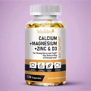 TERBARU!! Mulittea 120pcs Calcium Magnesium Zinc Capsules With Vitamin D3