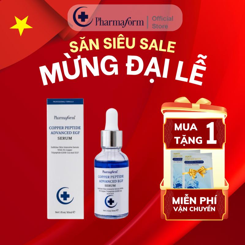 [NSX] Đồng Peptides Pharmaform - Tinh Chất Copper Peptide Advanced EGF - Phục Hồi Da, tăng sinh Collagen 30ml